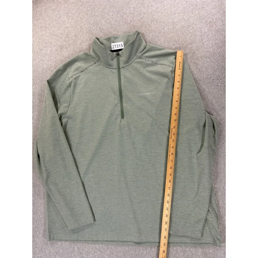 Vineyard Vines Performance 1/2 Zip Reflective‎ Pullover (Men's 2XL) Green